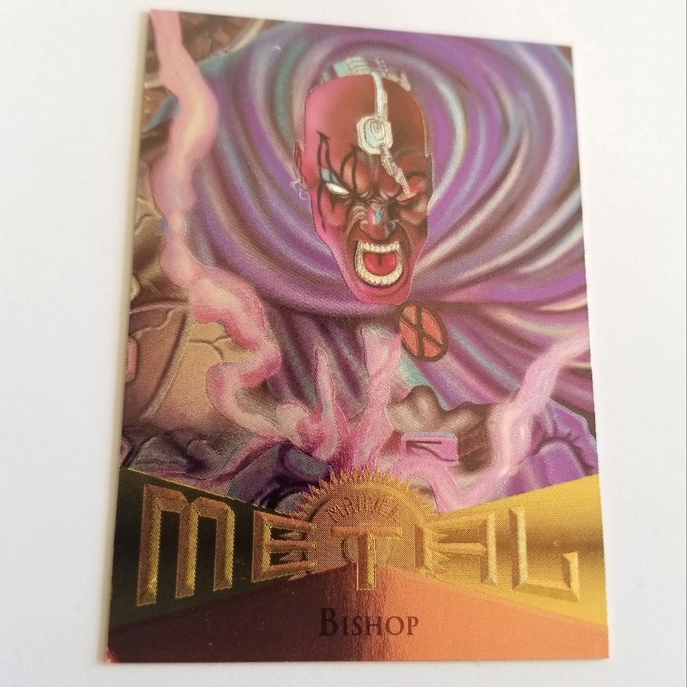 Vintage Marvel Metal trading card from 1995 Bishop card #2